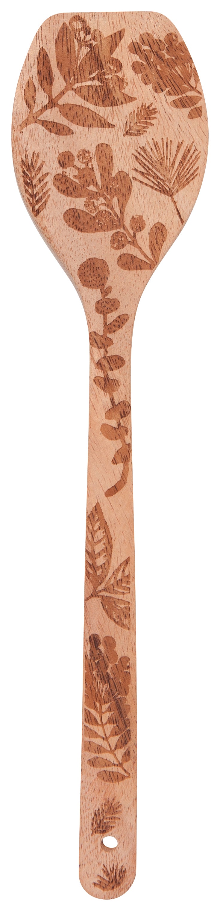 Set of 4 Winterberry Engraved Neem Wood Christmas Utensils