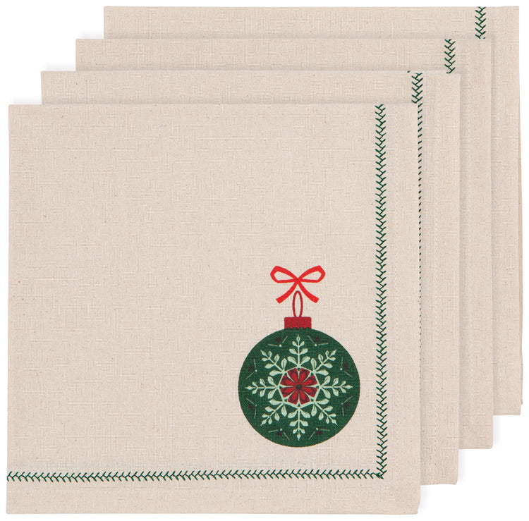 Good Tidings Printed Napkins (Set of 4)
