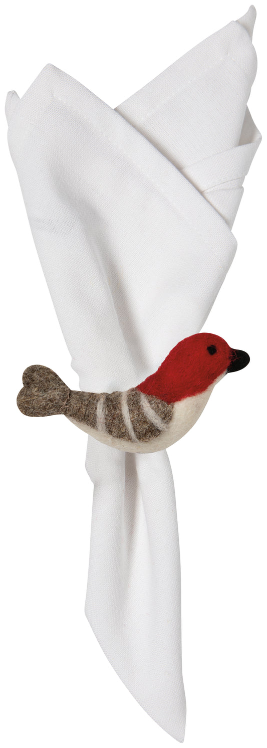 Birds & Boughs Christmas Felt Napkin Ring