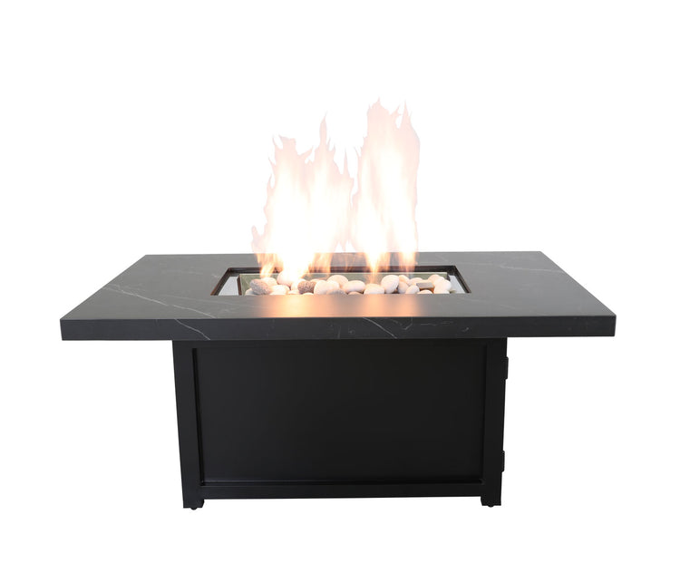 Origin 50" x 32" Fire Pit, Royal Black/Black