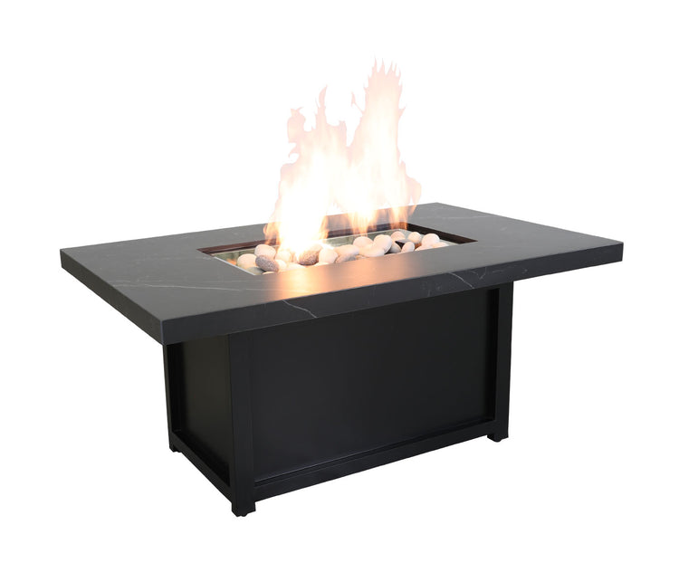 Origin 50" x 32" Fire Pit, Royal Black/Black
