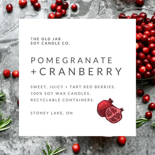 Pomegranate + Cranberries Soy Candle 12oz