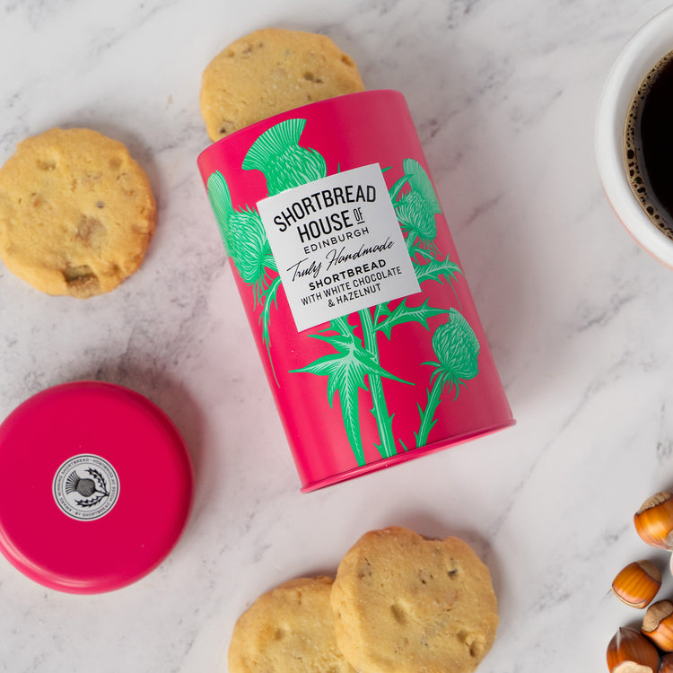 Shortbread House of Edinburgh White Chocolate & Hazelnut Tin