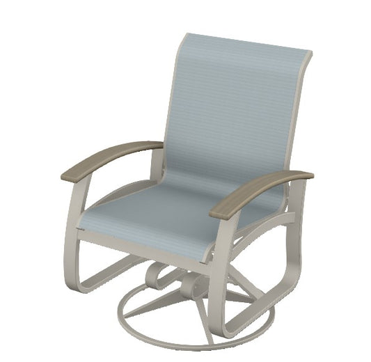 Belle Isle Sling Swivel Rocker Chair, Winter/Warm Grey