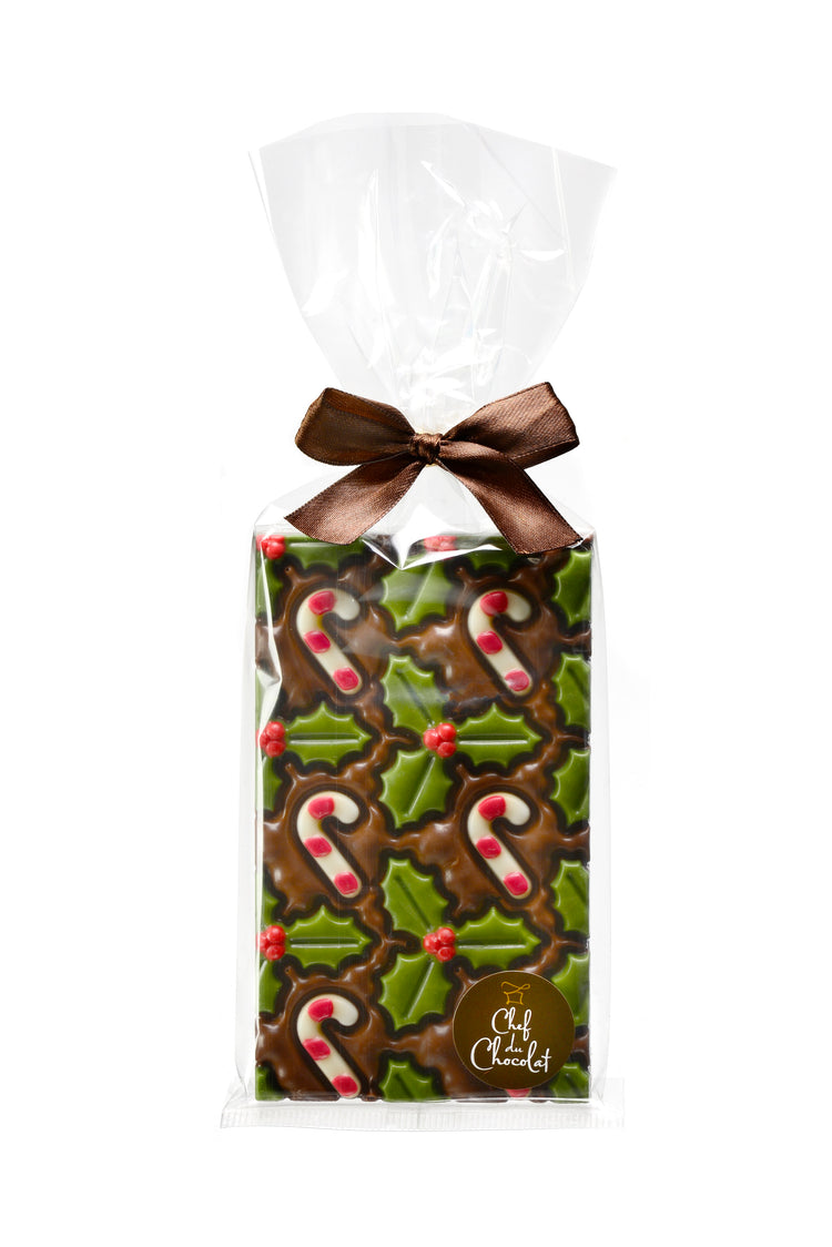 Van Ham Chocolate Bar Candy Canes & Holly