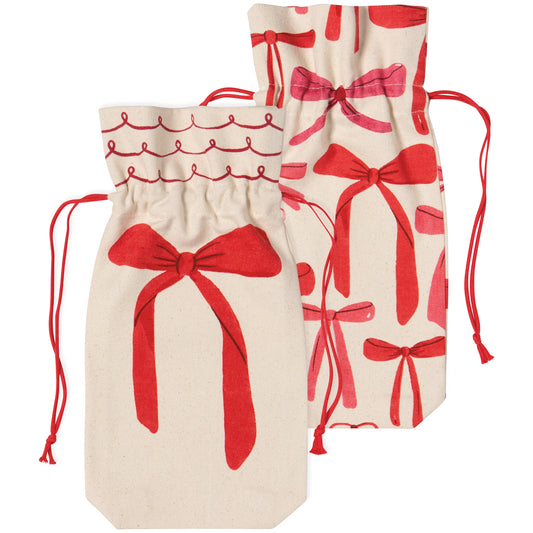 Set of 2 Bowtique Wine Bags