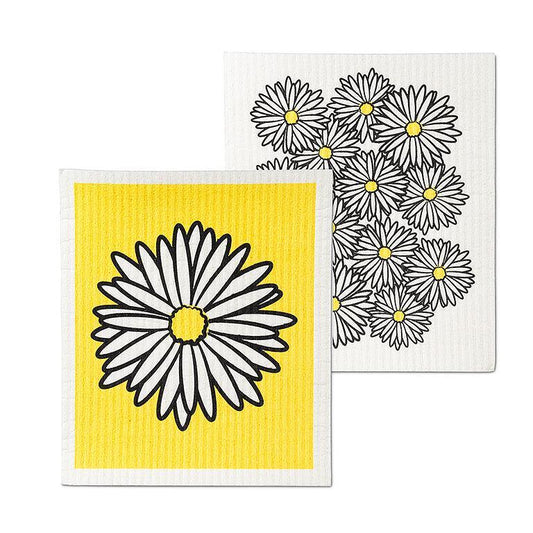 Set of 2 Daisy Swedish Sponge Cloth