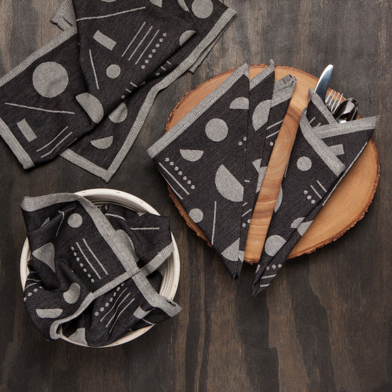 Set of 4 Domino Jacquard Napkins