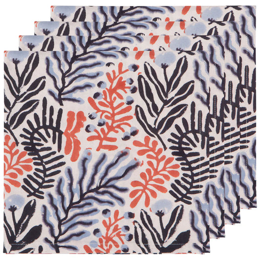 Set of 4 Entwine Block Print Napkins