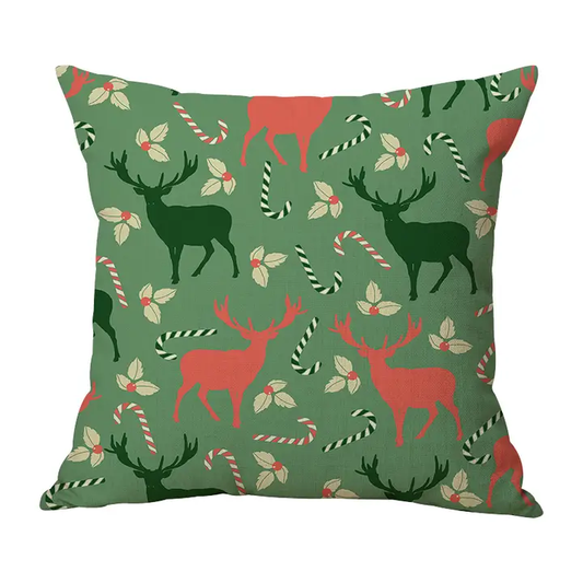 18"x18" Winter Holiday 11 Decorative Pillow, Indoor/Outdoor