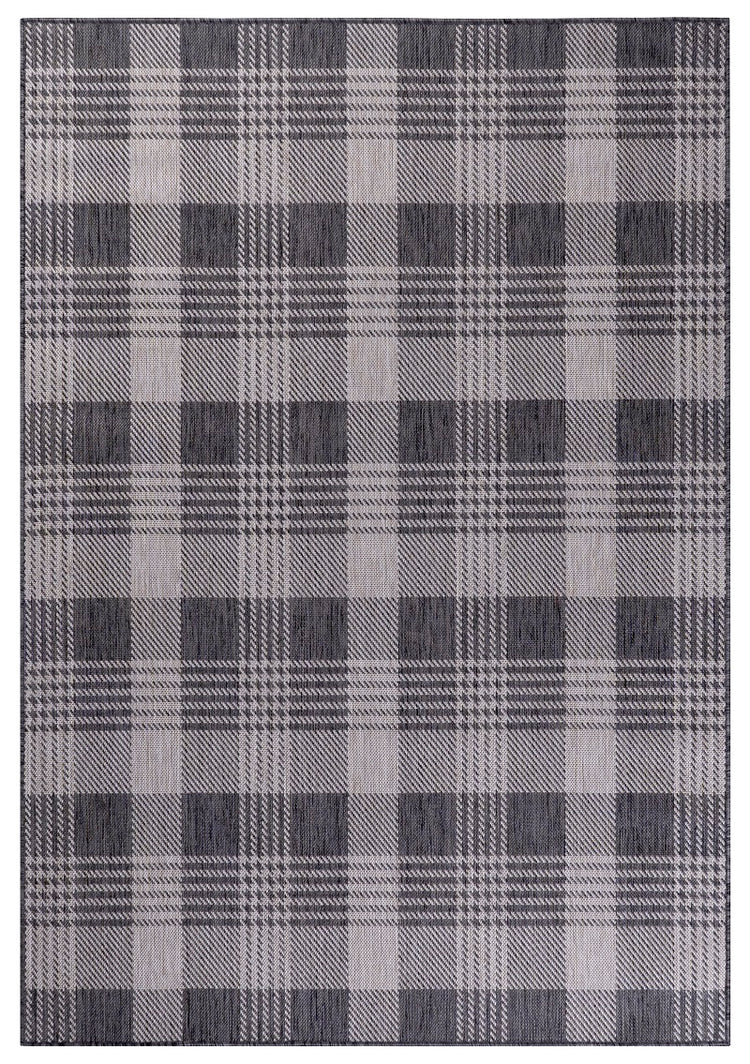 5 X 7 Oksana Indoor/Outdoor Anthracite Light Grey Rug