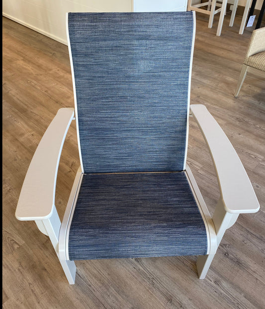 Adirondack Chat Arm Chair, Collect Indigo/Warm Grey