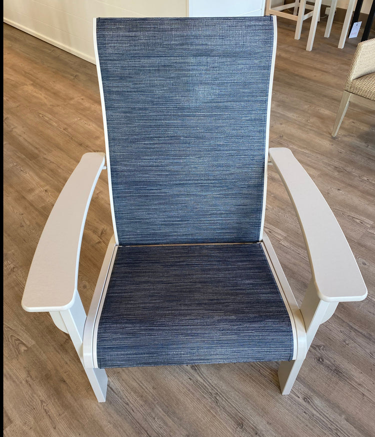 Adirondack Chat Arm Chair, Collect Indigo/Warm Grey