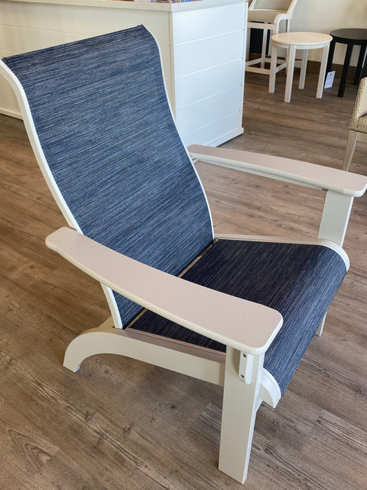 Adirondack Chat Arm Chair, Collect Indigo/Warm Grey
