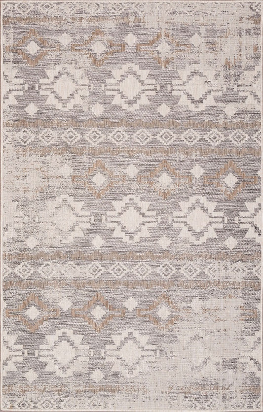 5 X 8 Carnival Indoor-Outdoor Ivory Sand Rug