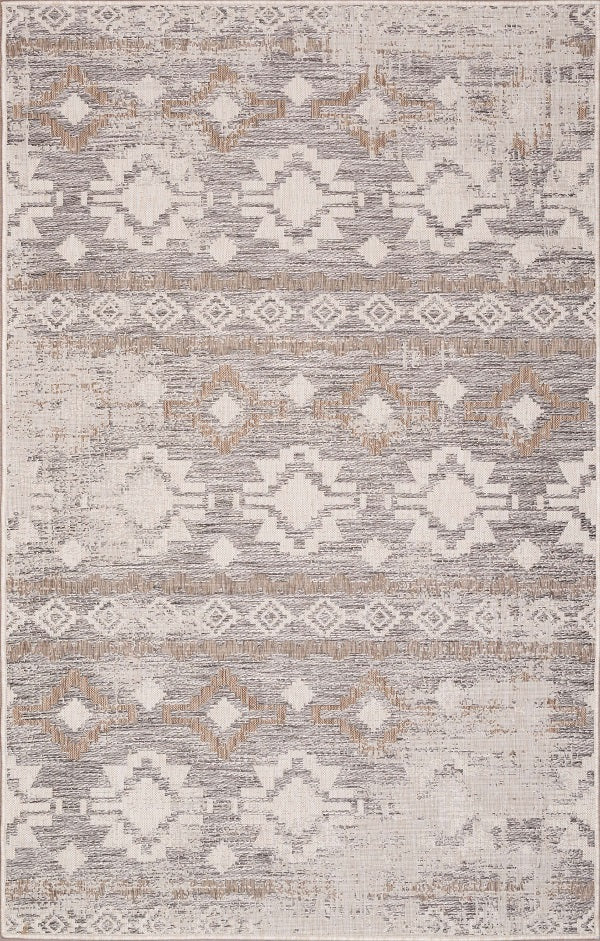 5 X 8 Carnival Indoor-Outdoor Ivory Sand Rug