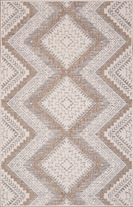 5 X 8 Carnival Ivory Sand Indoor/Outdoor Rug