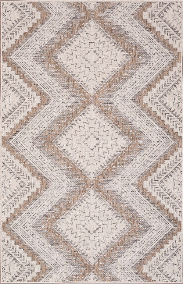 5 X 8 Carnival Ivory Sand Indoor/Outdoor Rug