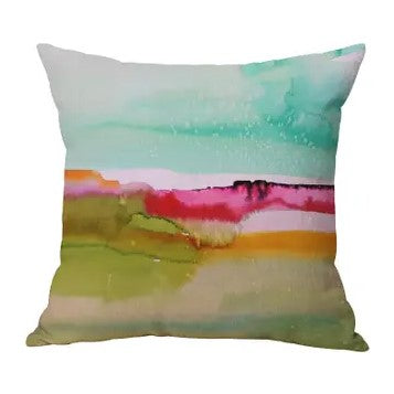 18"x18" Landscape 6 Decorative Pillow, Indoor/Outdoor