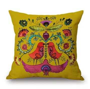 18"x18" Otomi 4 Decorative Pillow, Indoor/Outdoor