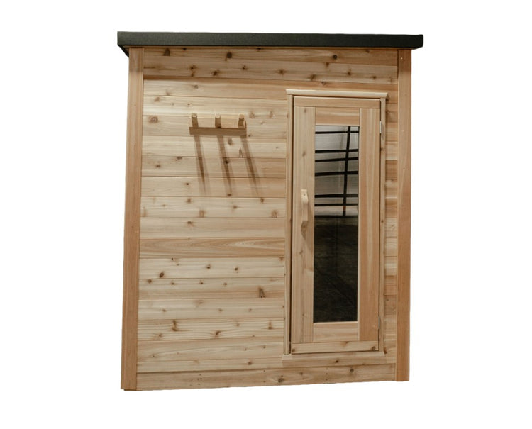 6' Red Cedar Mini Modern Panoramic Sauna