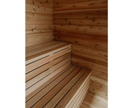 6' Red Cedar Mini Modern Panoramic Sauna