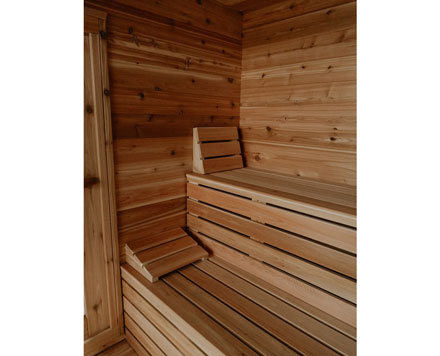 6' Red Cedar Mini Modern Panoramic Sauna