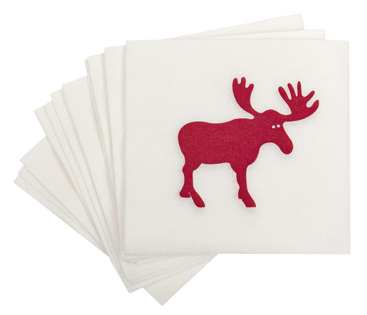 Moose Red - Paviot Cocktail Napkin