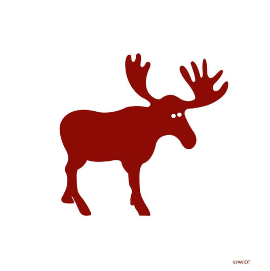 Moose Red - Paviot Cocktail Napkin