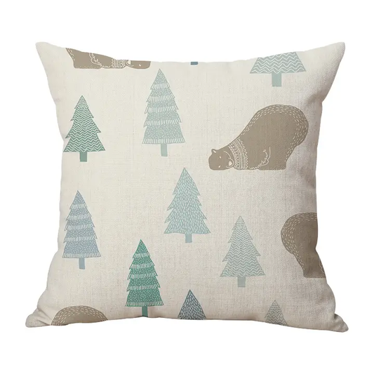 18"x18" Winter Animal Kid 12 Decorative Pillow, Indoor/Outdoor