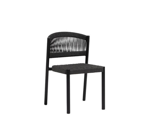 Naples Dining Side Chair, Charcoal/Diva Night