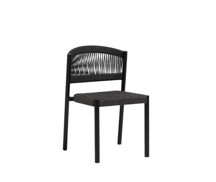Naples Dining Side Chair, Charcoal/Diva Night