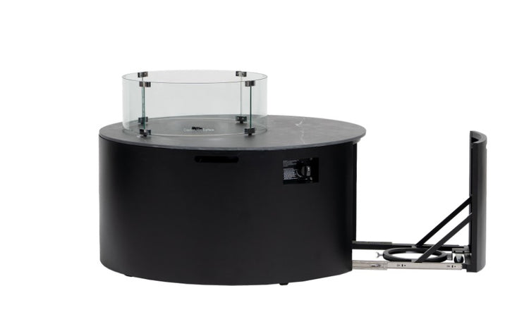 Newbury 42" Round Fire Pit, Pietra Grey/Diva Night