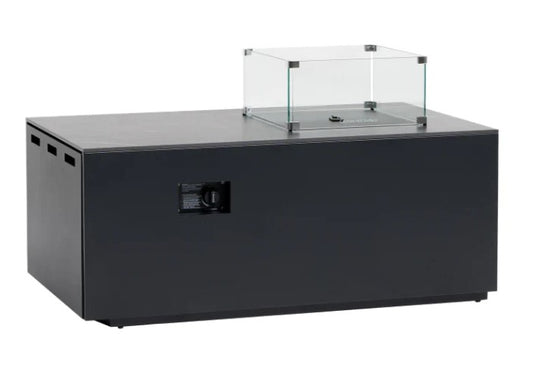 Newbury 50''x30'' Rectangular Fire Pit, Pietra Grey/Diva Night