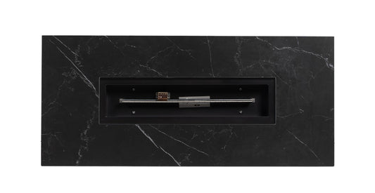 Newbury 54"x24" Rectangular Fire Pit, Pietra Grey/Diva Night