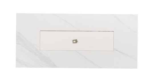 Newbury 54"x24" Rectangular Fire Pit, Glacier White/White