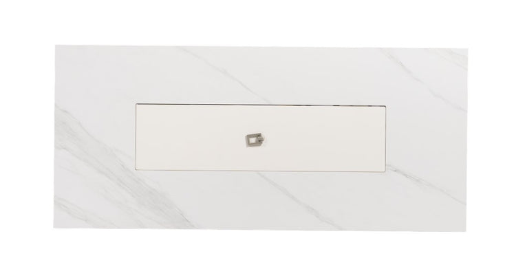 Newbury 54"x24" Rectangular Fire Pit, Glacier White/White