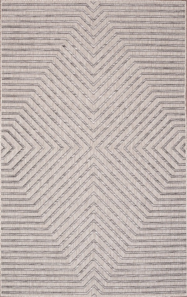 5 X 8 Carnival Indoor-Outdoor Light Grey Rug