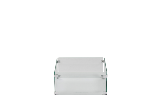 16.5" Square Fire Pit Glass Windshield