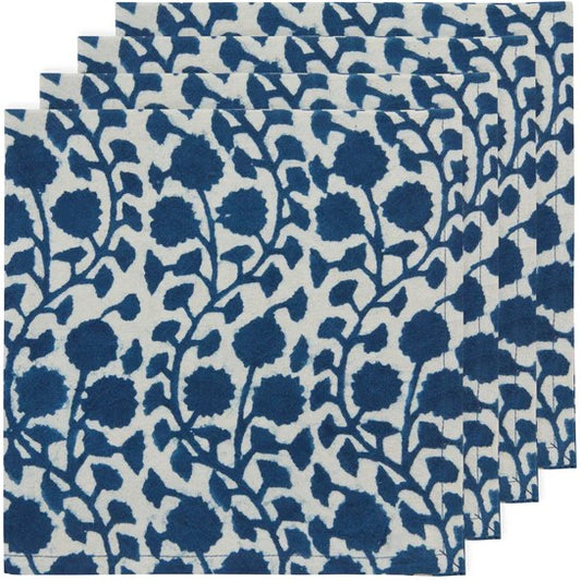 Vinebloom Block Print Napkins Set of 4