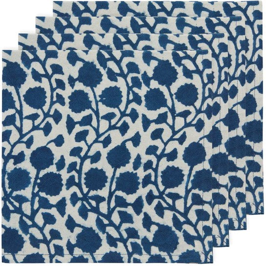 Vinebloom Block Print Napkins Set of 4