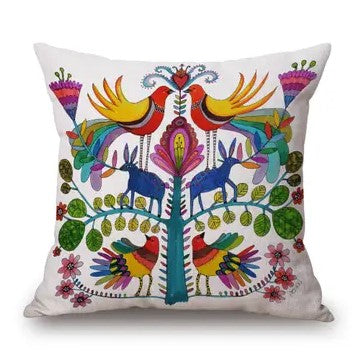 18"x18" Otomi 3 Decorative Pillow, Indoor/Outdoor