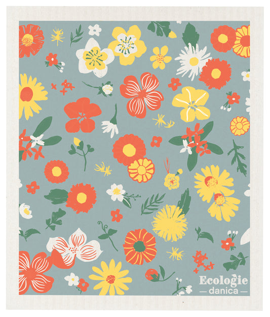 Flowers of Month Swedish Sponge Cloth