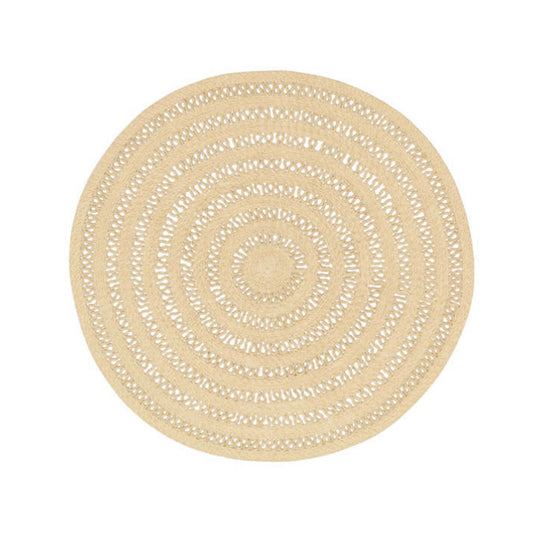 6' Round Area Rug Bowline Natural - Indoor/Outdoor
