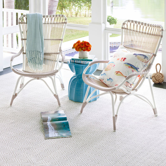 6X9 Area Rug Diamond Platinum - Indoor/Outdoor