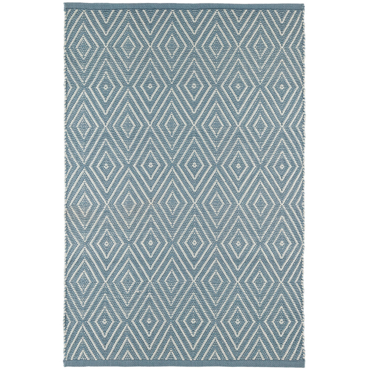 Diamond Slate/Light Blue 5X8 Area Rug Indoor/Outdoor