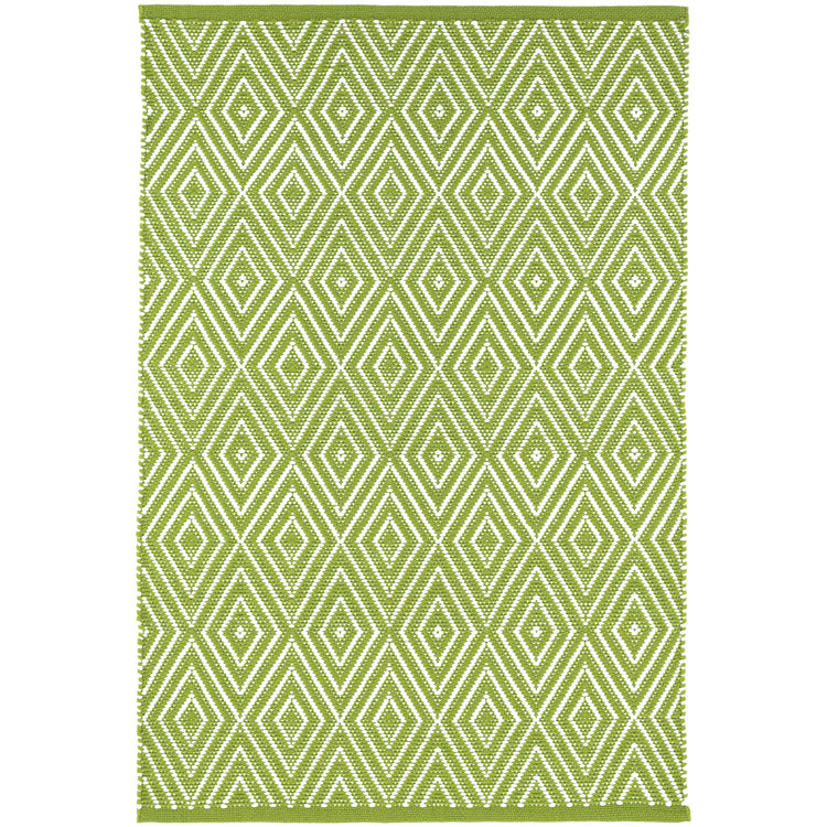 Diamond Sprout/White 5X8 Area Rug Indoor/Outdoor