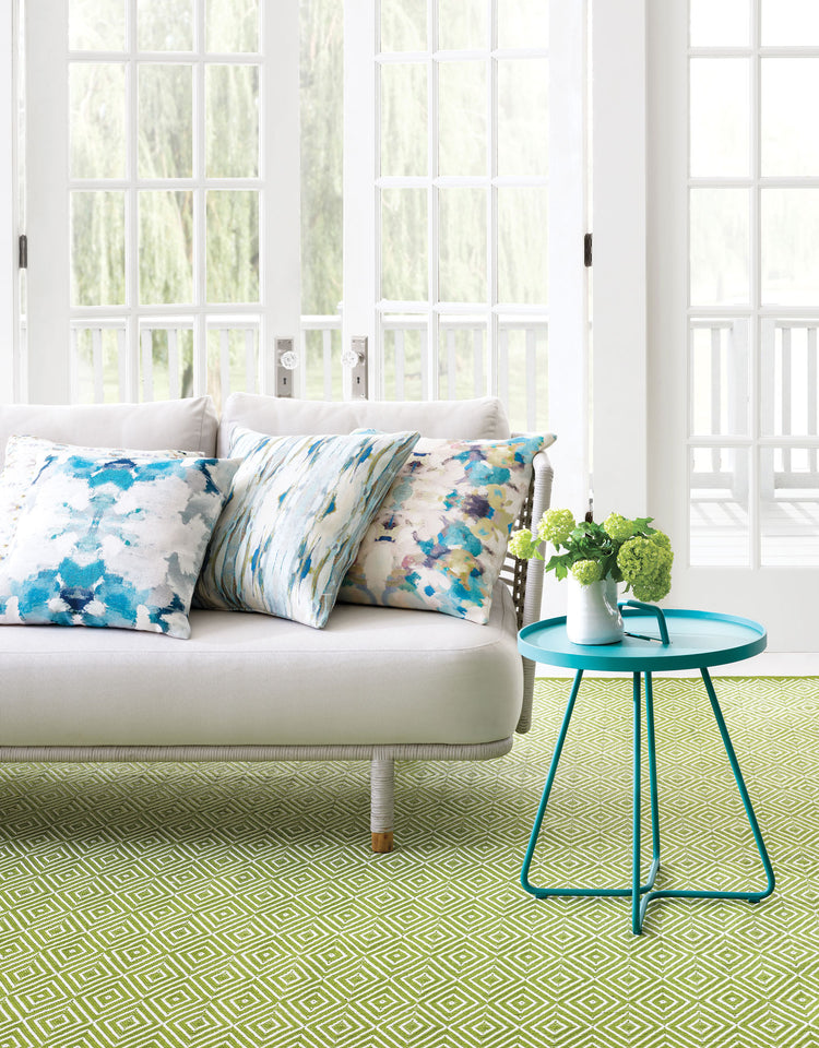 Diamond Sprout/White 5X8 Area Rug Indoor/Outdoor