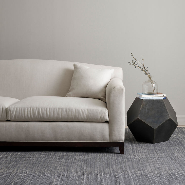 Herringbone Shale/White 6X9 Cotton Area Rug