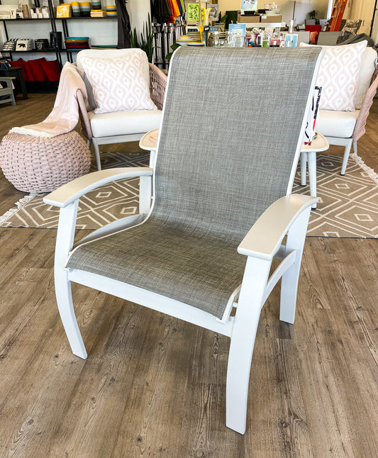 Belle Isle Sling Arm Chair - Warm Grey/Augustine Pewter